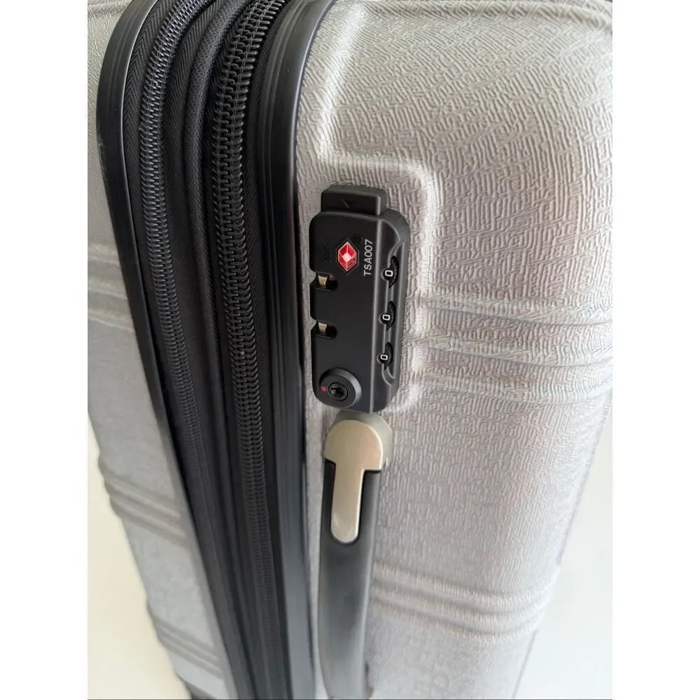 TRAVEL JOY EXPANDABLE LUGGAGE CARRY ON SUITCASE TSA LIGHTWEIGHT HARDSIDE LUGGAGE